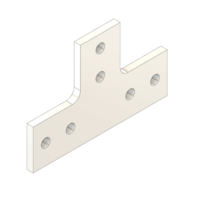 MODULAR SOLUTIONS ALUMINUM CONNECTING PLATE&lt;br&gt;135MM X 135MM FLAT TEE W/HARDWARE